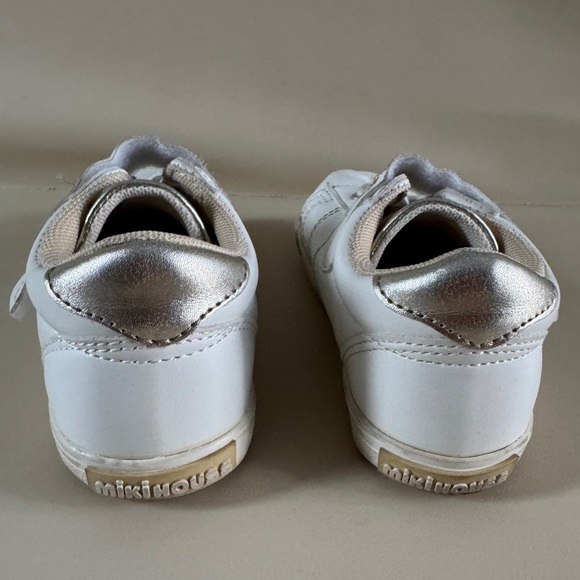 Miki House White & Gold Toddler Sneakers - Picture 6 of 12